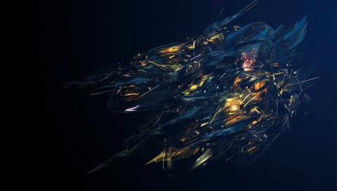 Пятна, темные линии, проблески