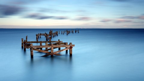 море, доски, поверхность, горизонт, линия, дизайнер