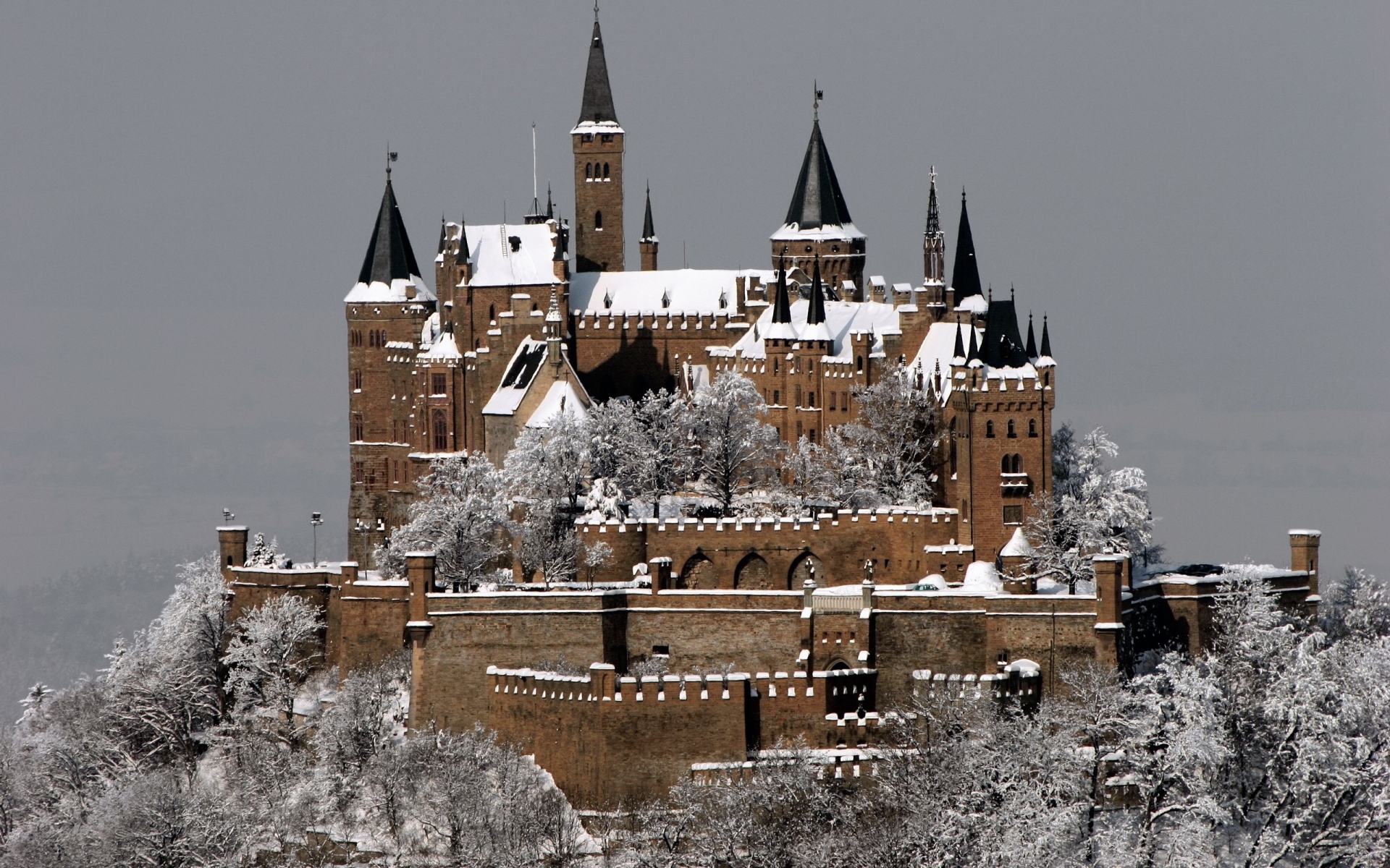 Картинки Замок Хохенцоллерн, германия, вершина, гора, цольернберг фото и обои на рабочий стол