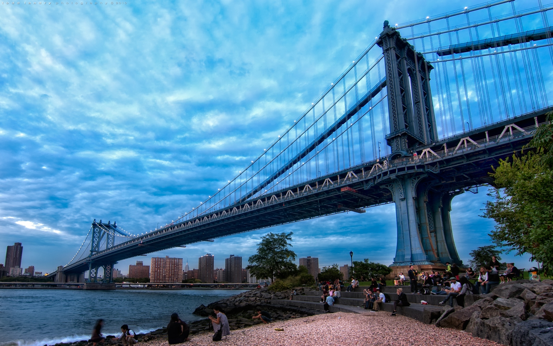 Картинки Мост Манхэттен, мост, город, Нью-Йорк, hdr фото и обои на рабочий стол