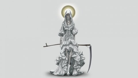 Нежить, смерть, коса, платье
