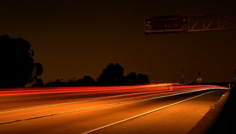 Дорога, ночь, движение, индекс