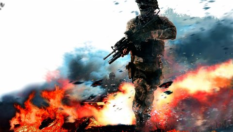 Вызов долга, современная война, военный, солдат, огонь, оружие, действие