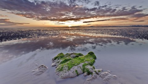 Горизонт, море, перерыв, небо, мрачная, гладкая поверхность, поверхность, расстояние