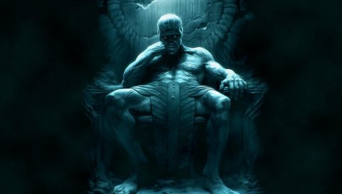 Jotunheim, гигант, трон, сидеть