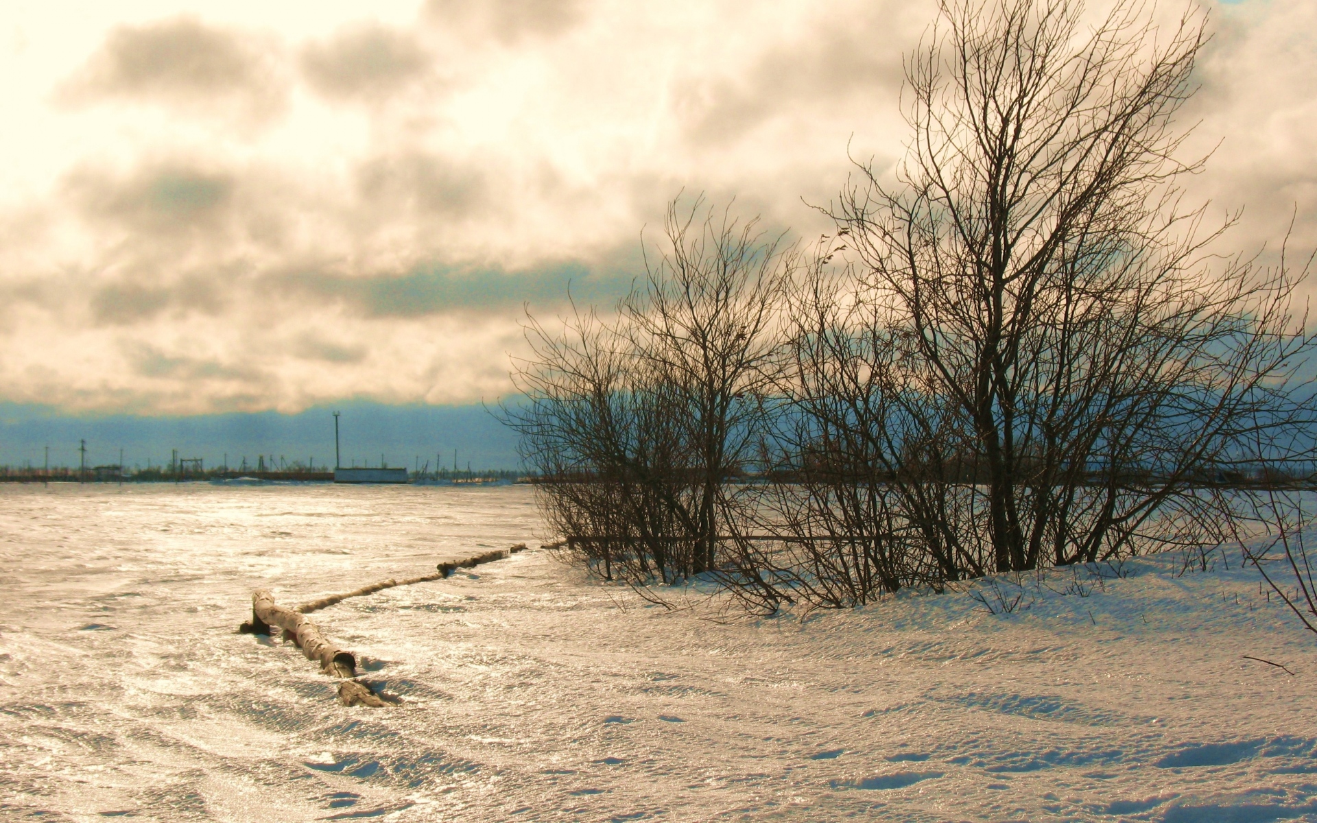 Картинки Север, степь, зима, ветер, закат, пейзаж, холод, снег фото и обои на рабочий стол