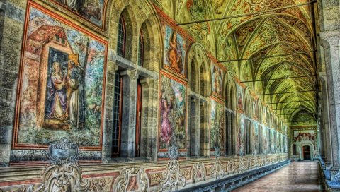 Стена, крытый, фотографии, дверь, арка, hdr