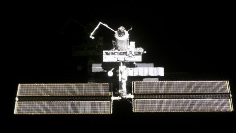Станция, лаборатория, космос, исследование, солнечные панели