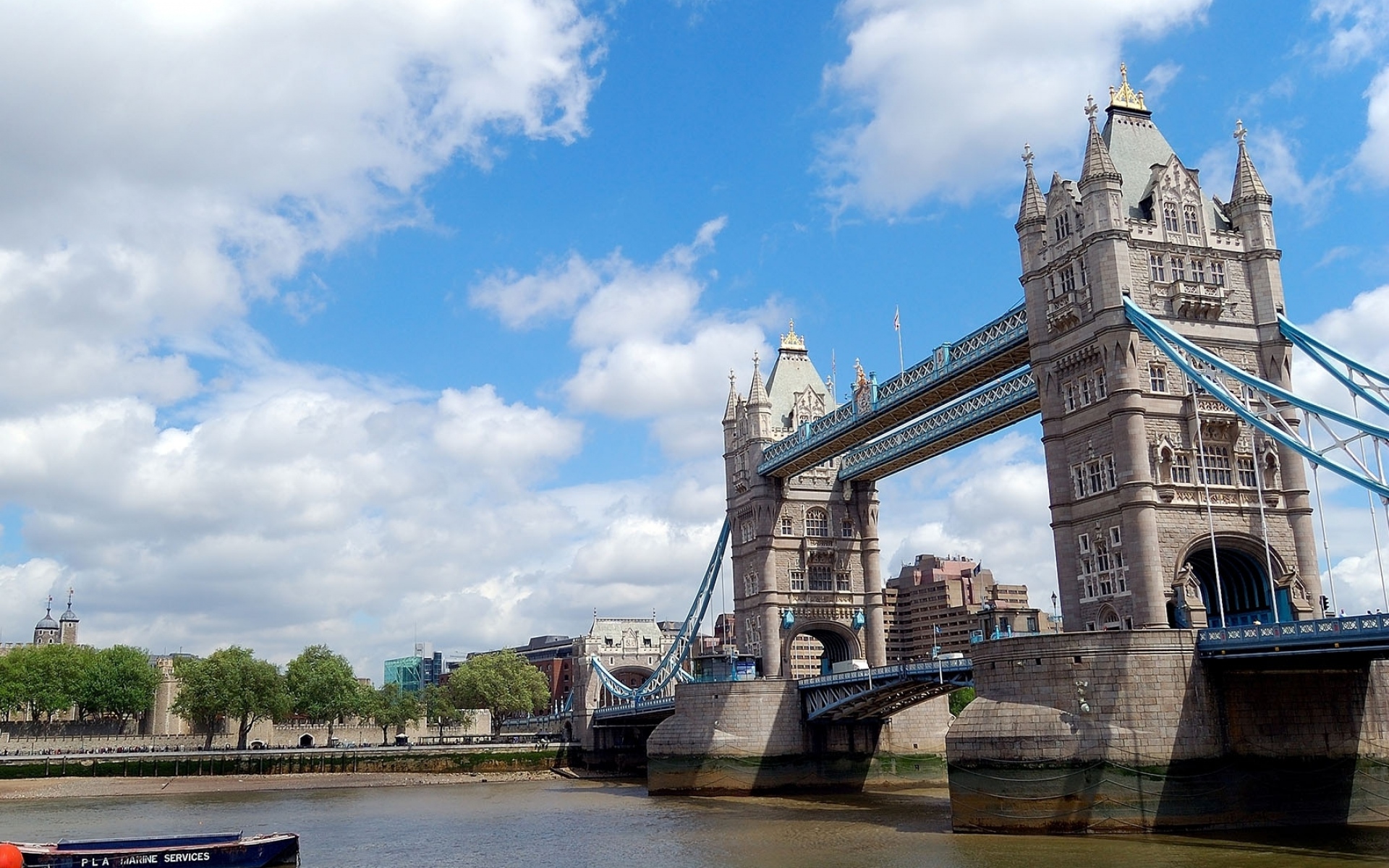 Картинки Лондон, Тауэрский мост, здания, день фото и обои на рабочий стол