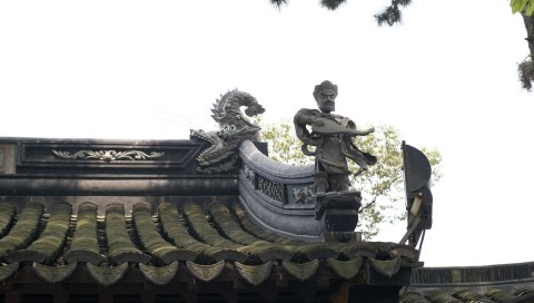 крыша, фарфора , дракон скульптура, традиционный