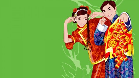 Платье, улыбка, мужчина, женщина, пара