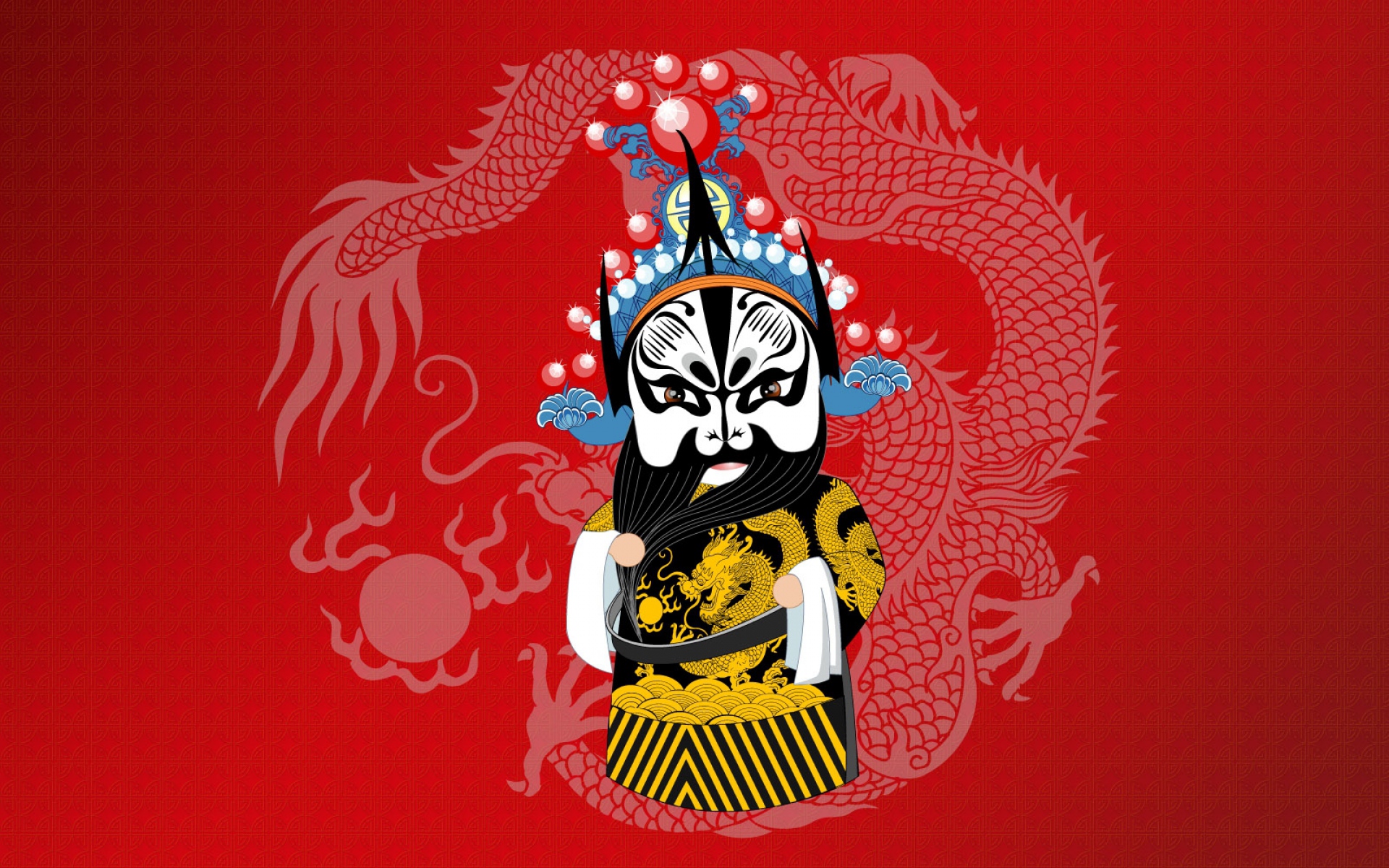Картинки Пекинская опера, дракон, костюм, танец фото и обои на рабочий стол