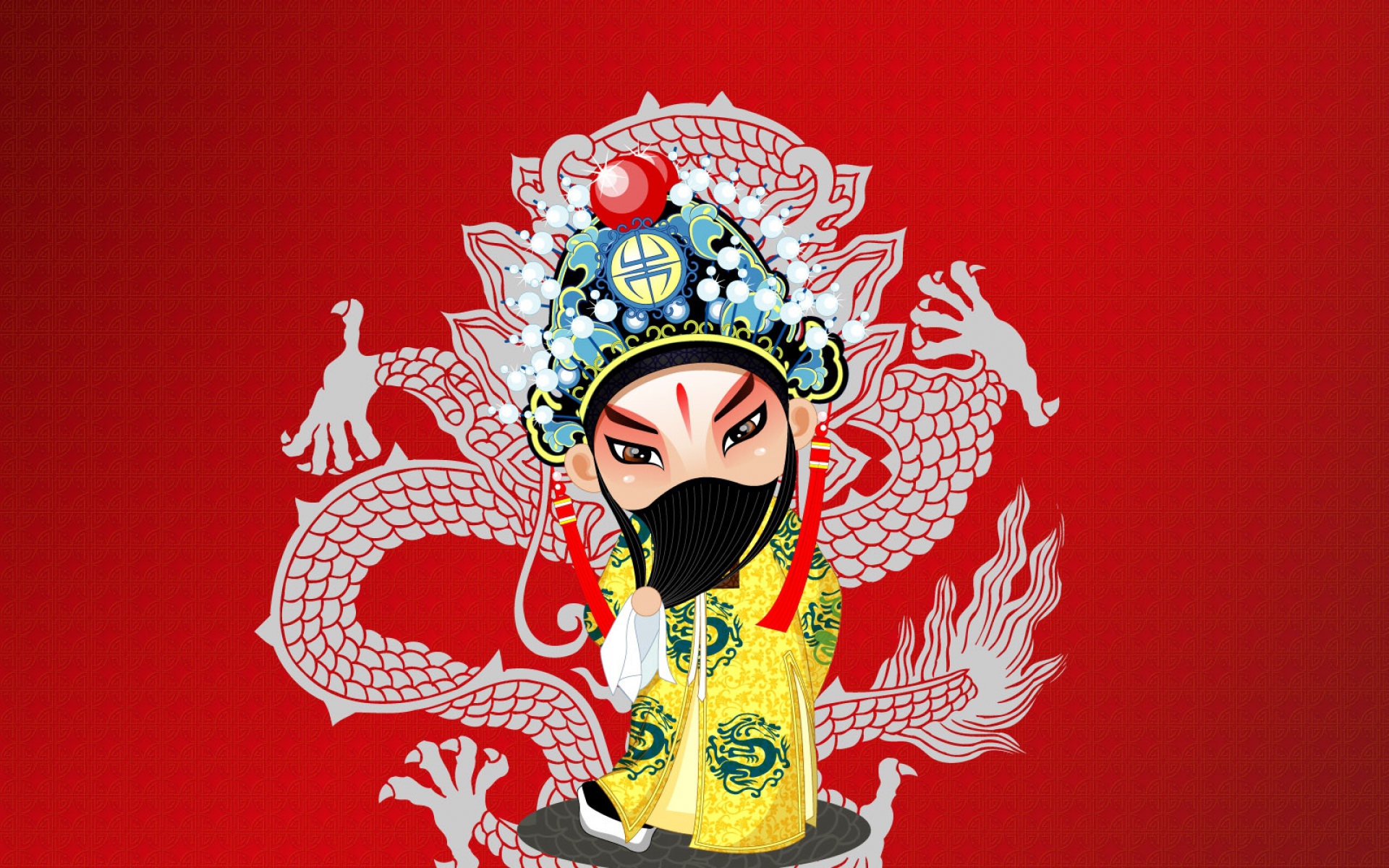 Картинки Пекинская опера, костюм, девушка, маски фото и обои на рабочий стол