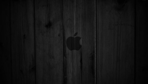 Дерево, темные, линии, фон, яблоко, mac