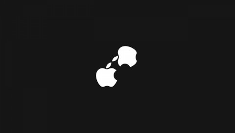 Компания, бренд, яблоко, мак, тёмный фон