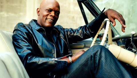 Samuel l jackson, актер, автомобиль, колесо