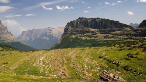 горы, каменистые,зелень, плато