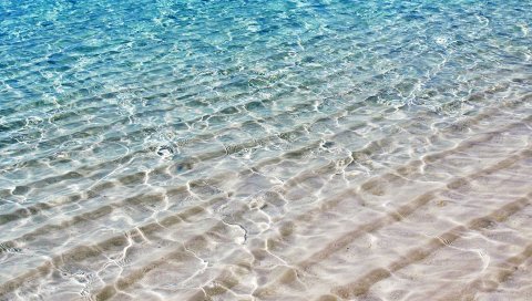 Лагуна, вода, пятна, дно, прозрачный, ярко