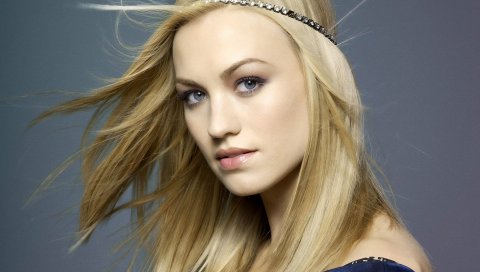 Yvonne strahovski, блондинка, лицо, ветер,