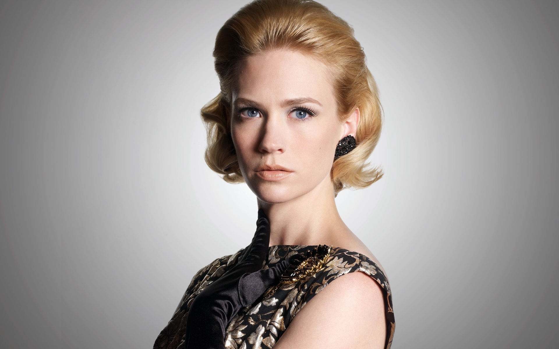 Картинки January jones, блондинка, лицо, платье, знаменитость, актриса фото и обои на рабочий стол
