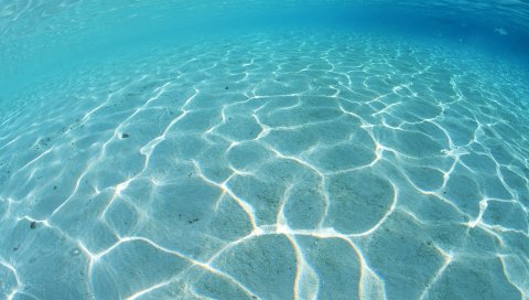 лазури, залив, воду, прозрачное, дно, свет, рефракции