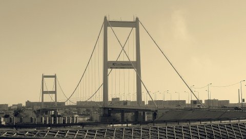 Полупалатинск, новый мост, река, иртыш