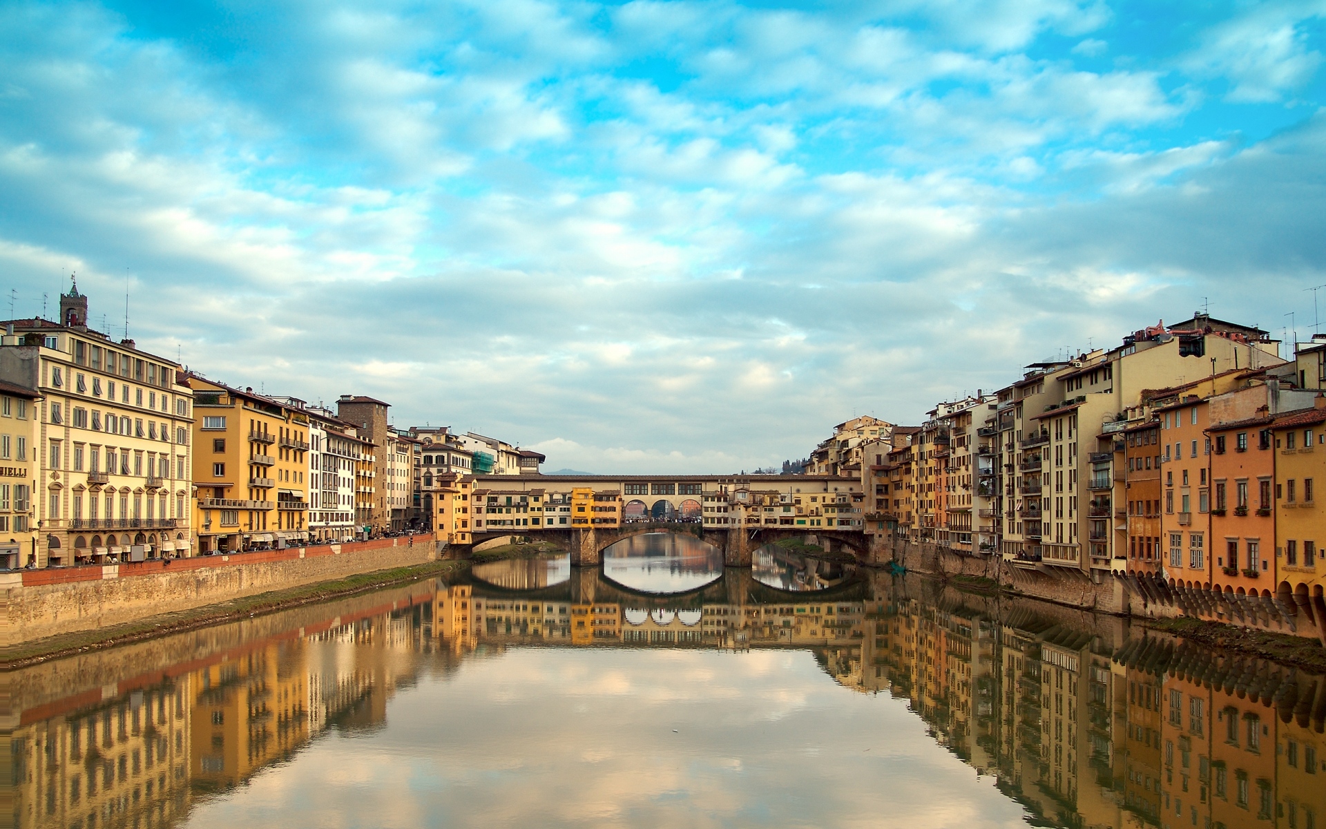 Картинки Ponte vecchio, канун нового года, флоренция, италия фото и обои на рабочий стол