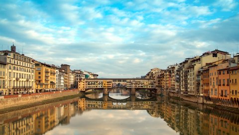 Ponte vecchio, канун нового года, флоренция, италия
