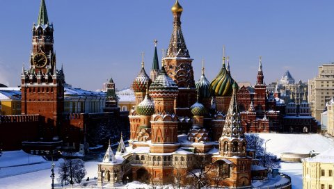 Москва, кремль, красный квадрат, россия, столица