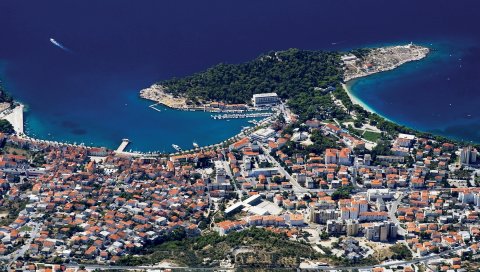 Хорватия, море, адриатический, вид сверху