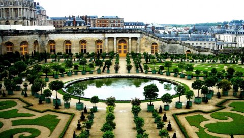 Франция, версаль, сад, здание, архитектура