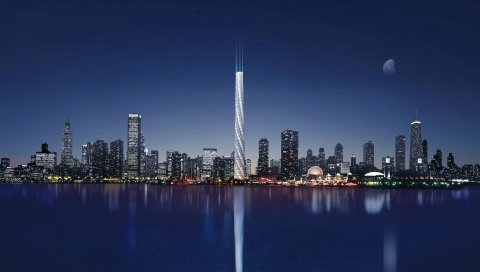 США, Калифорния, город, мост, залив, туман