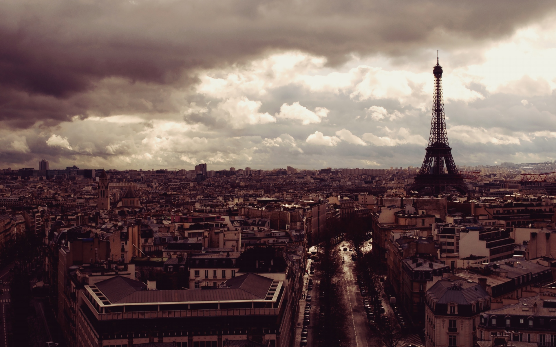 Картинки Paris, Эйфелева башня, вид сверху фото и обои на рабочий стол