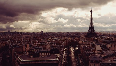 Paris, Эйфелева башня, вид сверху