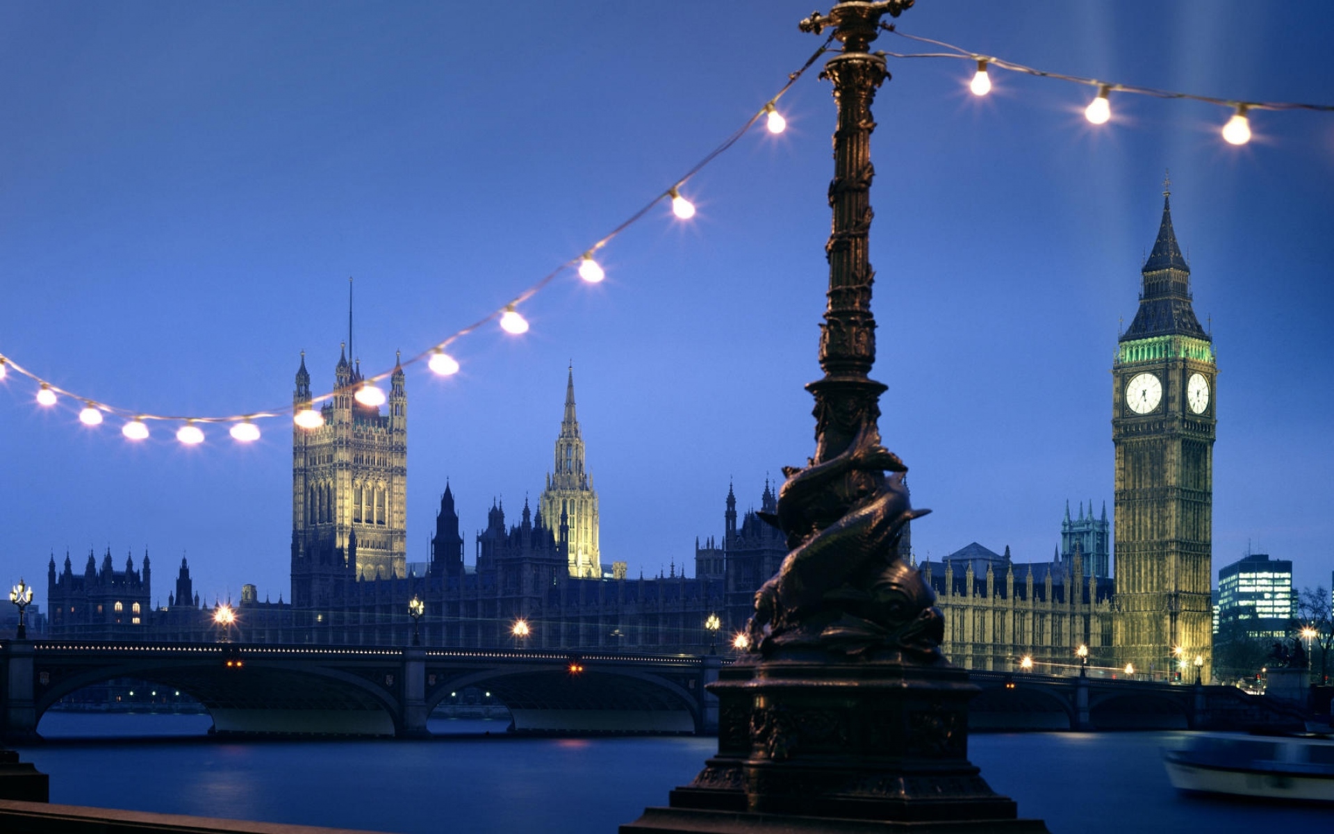 Картинки Лондон, Англия, вечер, Темза фото и обои на рабочий стол