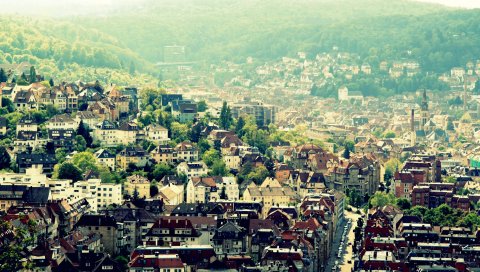берлин,германия, дома, холмы