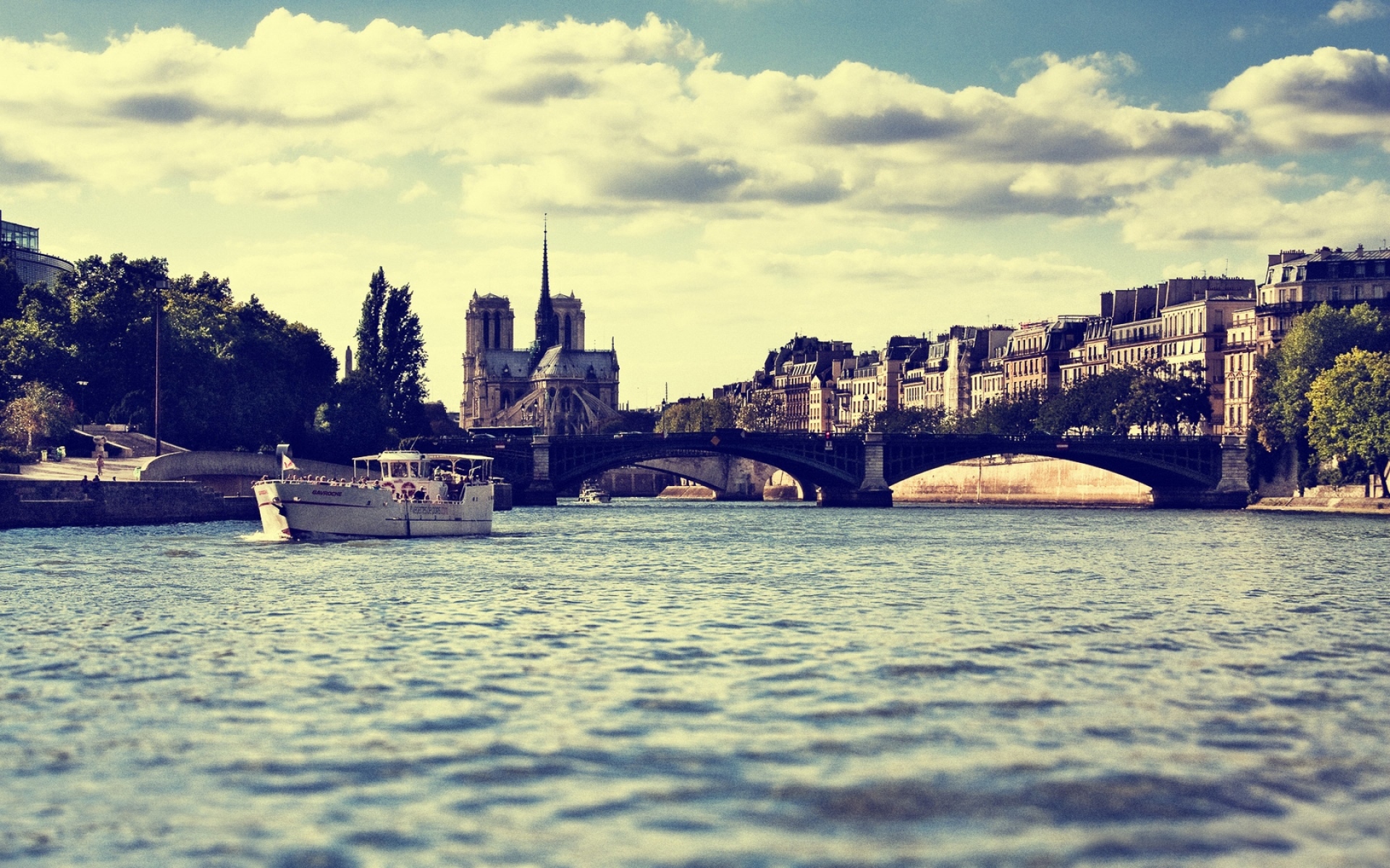 Картинки Париж, Франция, река, здание, романтика фото и обои на рабочий стол