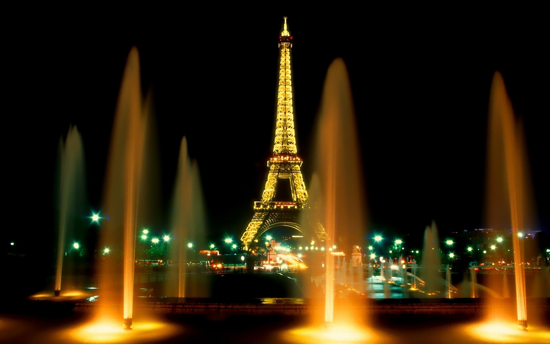 Картинки Париж, фонтан, башня фото и обои на рабочий стол