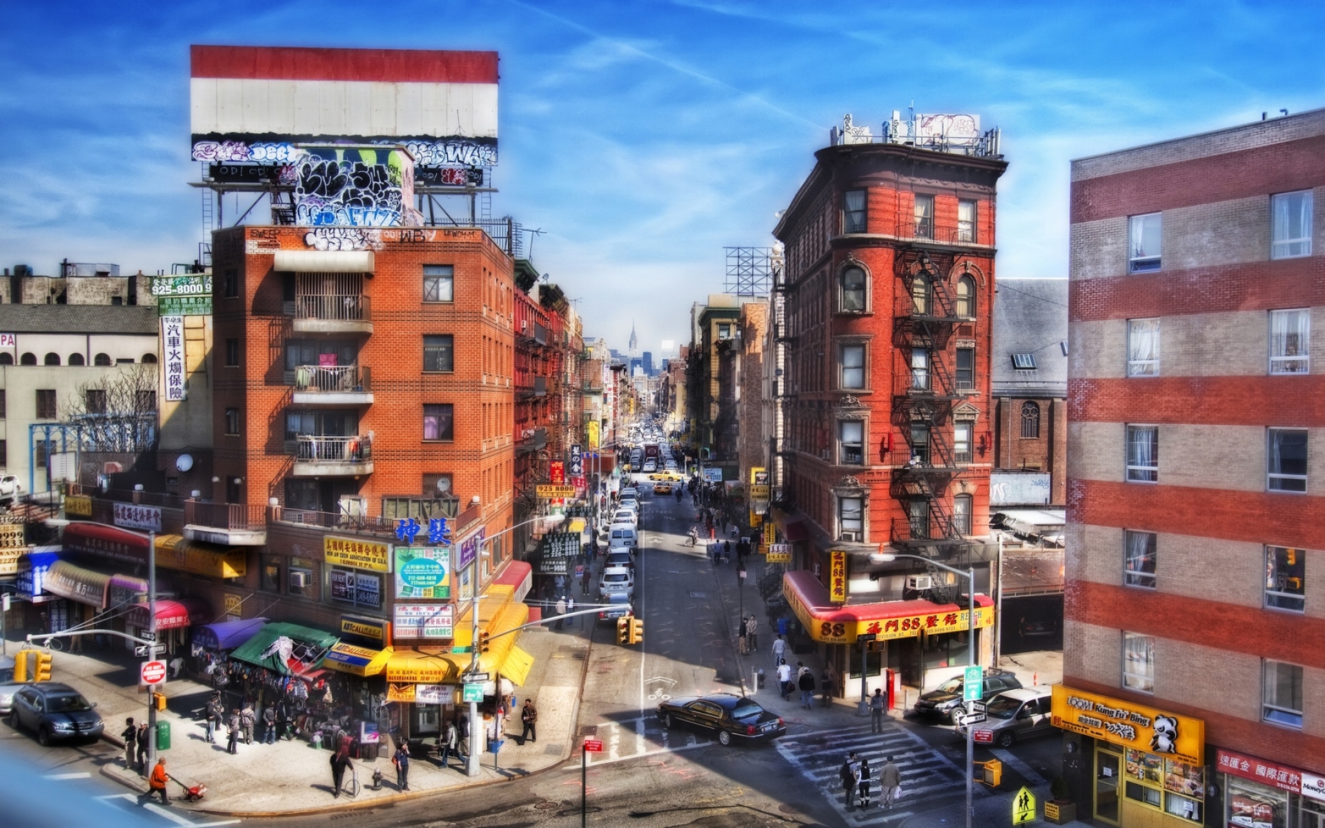 Картинки Нью Йорк, США, здание, транспорт, люди, автомобили, тщеславие, HDR фото и обои на рабочий стол