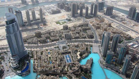 Dubai, uae, вид сверху, море, побережье