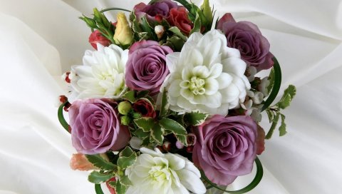 Розы, lisianthus russell, цветы, букет, украшение