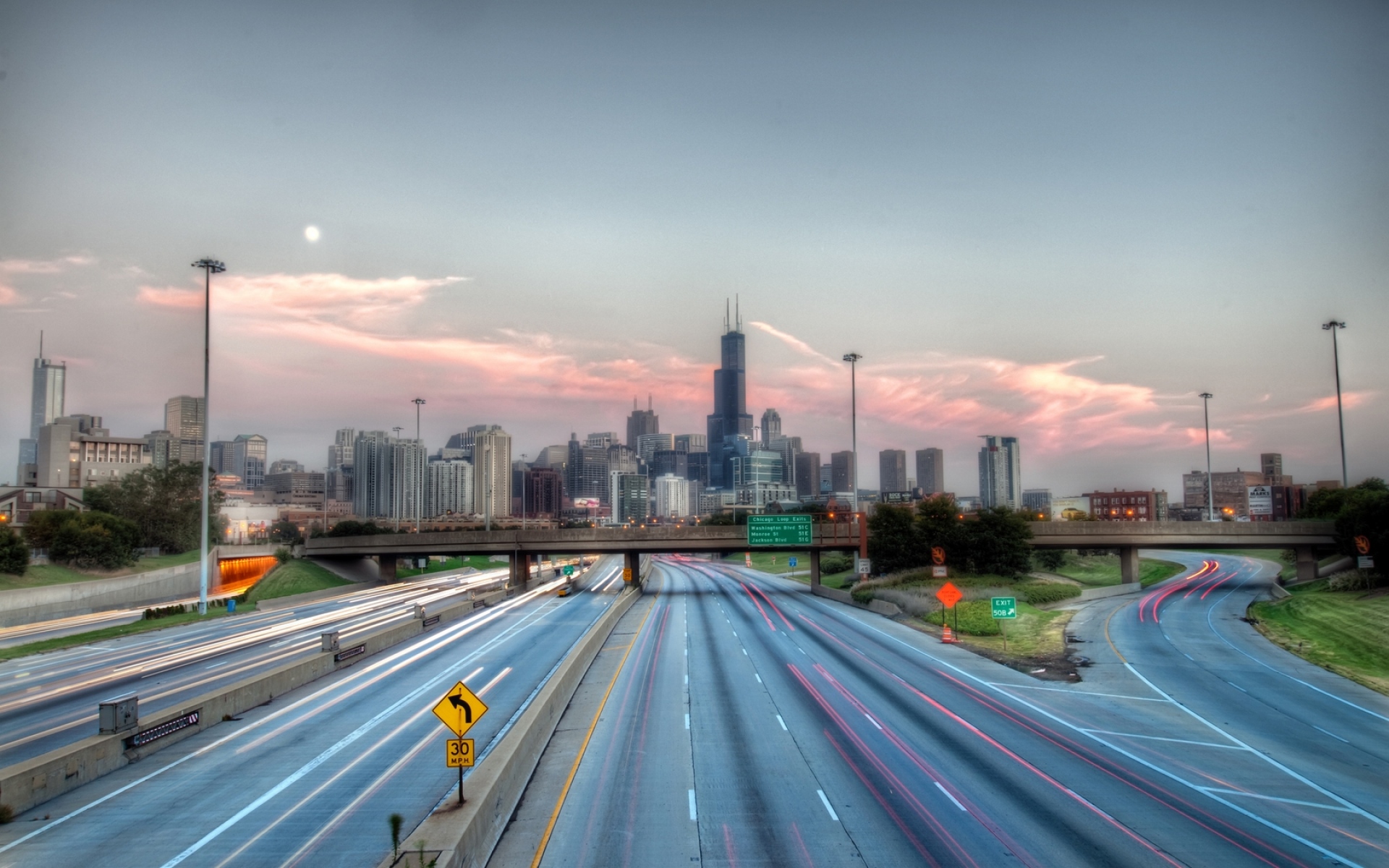 Картинки Chicago, illinois, road, hdr фото и обои на рабочий стол