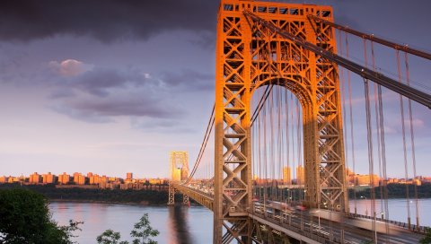 Мост george washington, новый джерси, США