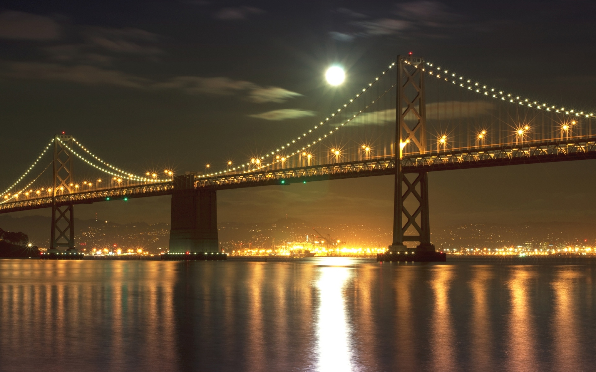 Мост золотые ворота в сан франциско ночью
