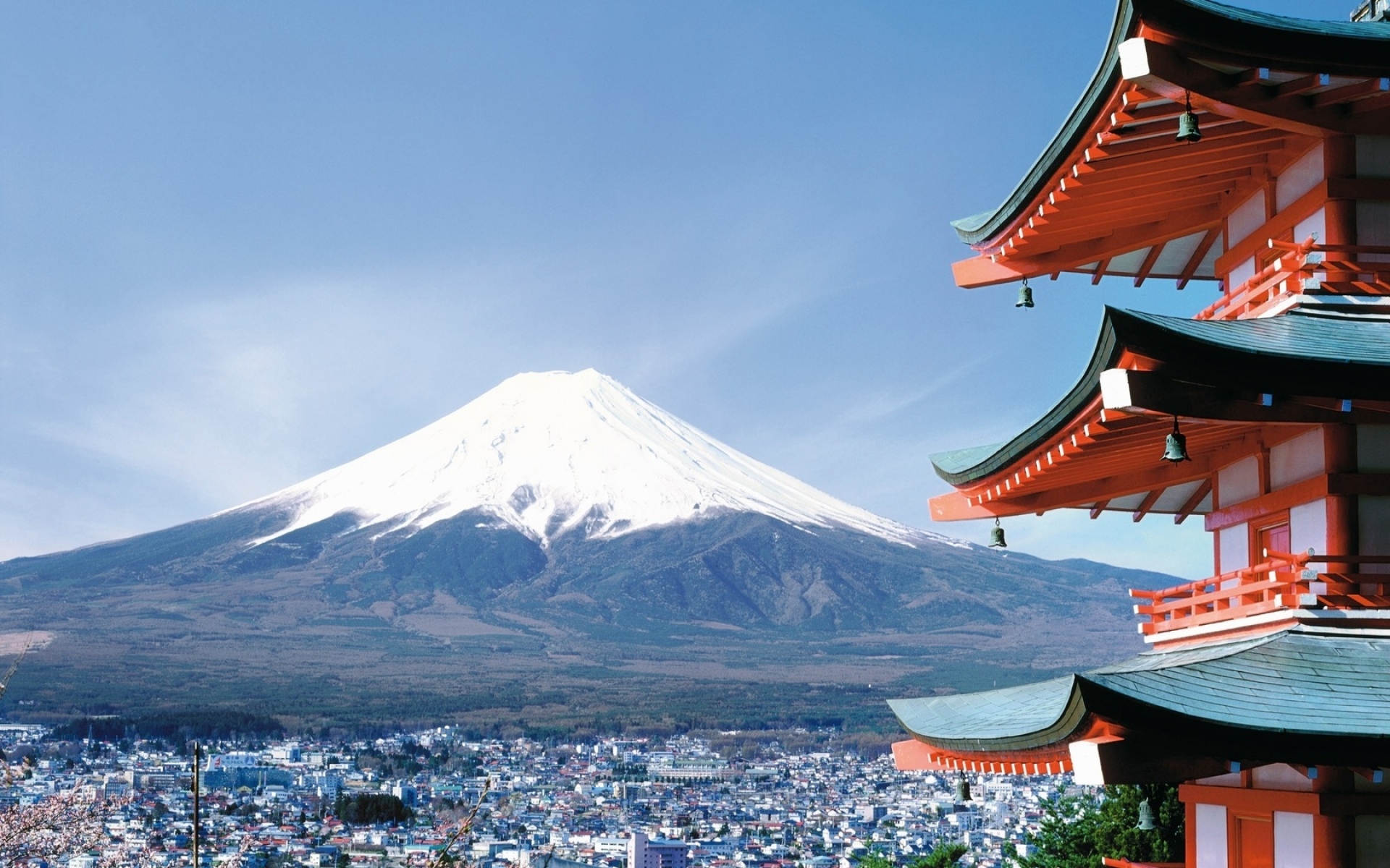Картинки Fuji, Япония, город, сакура фото и обои на рабочий стол