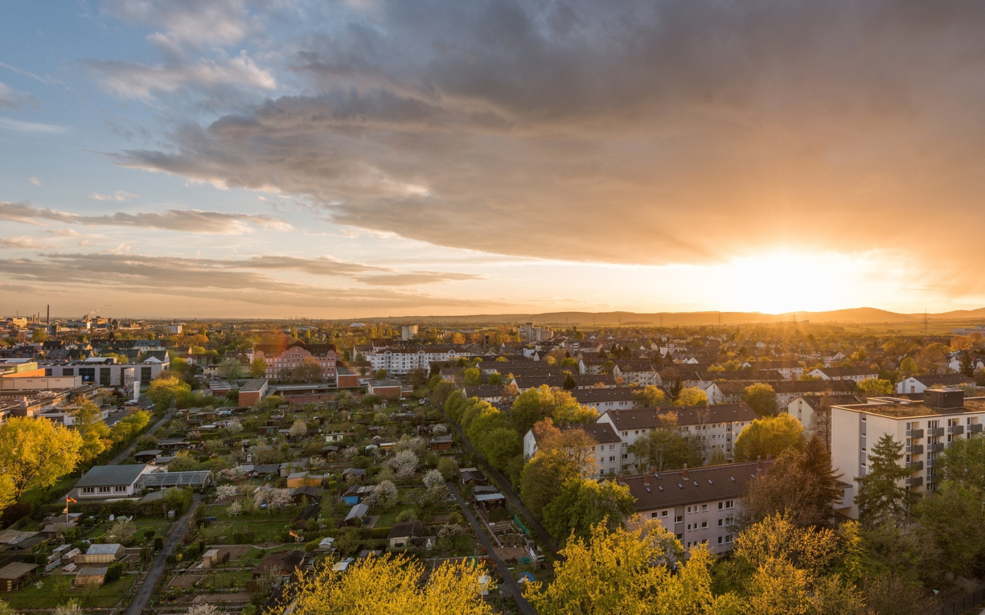 Картинки Франкфурт, Германия, закат фото и обои на рабочий стол