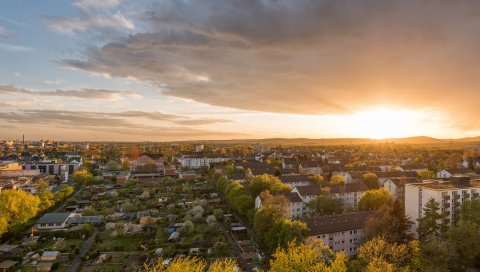 Франкфурт, Германия, закат