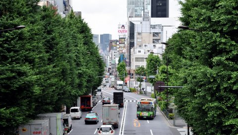 Токио, Япония, улица, трафик