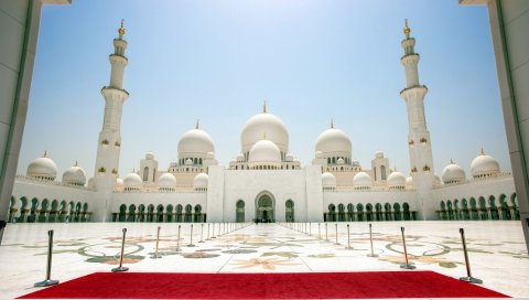 белая мечеть шейха Заида мечети , абу даби, оаэ, объединенные Арабские Эмираты