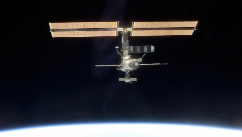 пространство, корабль, ISS, мир, земля, орбита